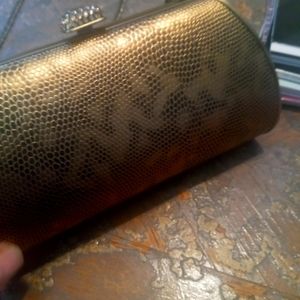 Gold evening bag